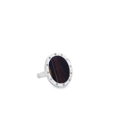 Tiger Eye Stone Ring (Size 54)