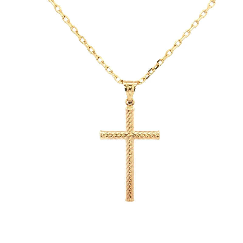 Rope Texture Cross Pendant - 31MM