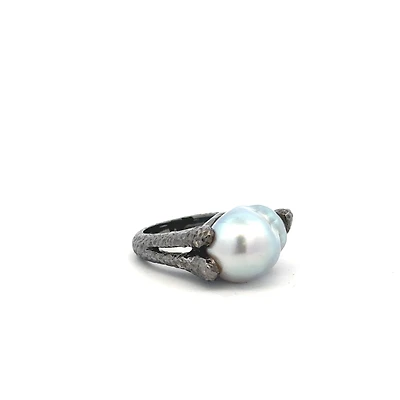 Salt Water Cultivated Pearl Ring (Size 7)