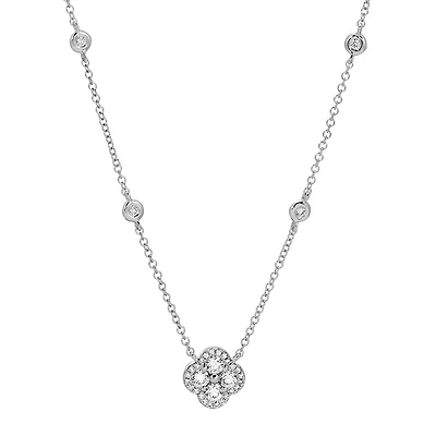 Clover Diamond and Chain Necklace