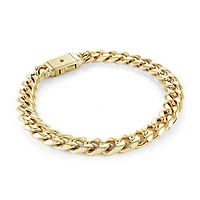 8MM Curb Golden Steel Bracelet