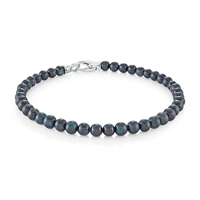 Blue Tiger Eye 4MM Bead Bracelet