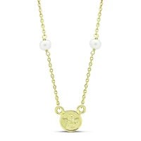 Angel Pearl Gold Plated Silver Necklace