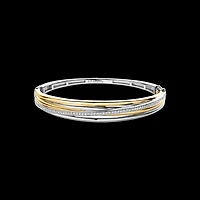 Entwined Two Tone Bangle Bracelet