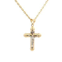 Two Tone Crucifix Pendant