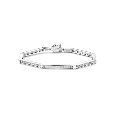 Octagonal Pave Bracelet
