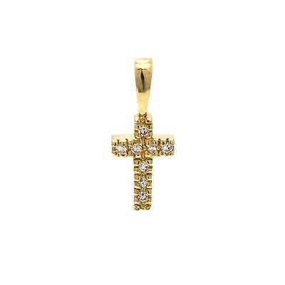 Diamond Cross 7MM Pendant