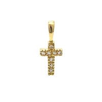 Diamond Cross 7MM Pendant