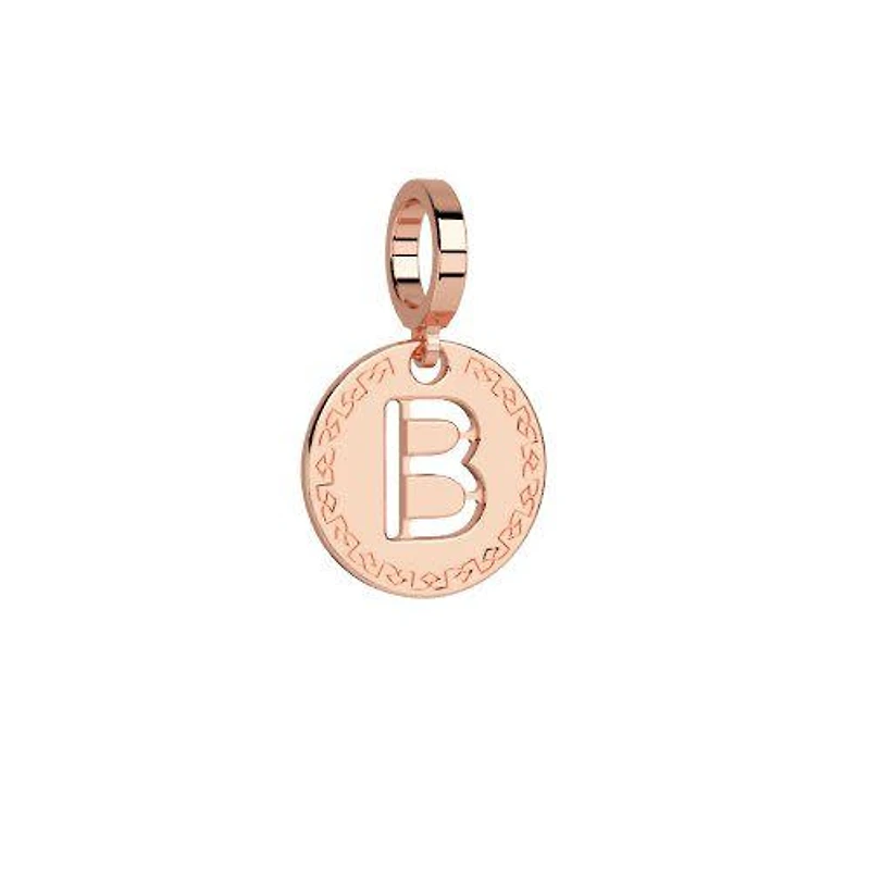 Rose Plated B Pendant