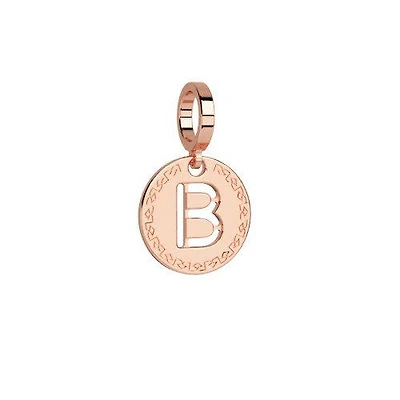 Rose Plated B Pendant