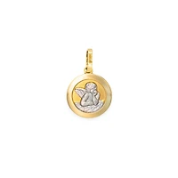 Guardian Angel Two Tone Pendant 11MM
