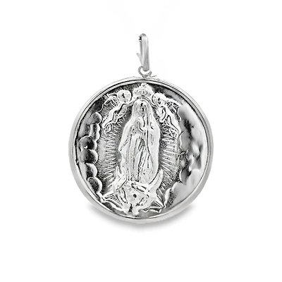 Lady Of Guadalupe Silver Pendant 38MM