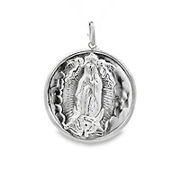 Lady Of Guadalupe Silver Pendant 38MM