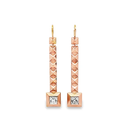 Rebel Pink Earrings with Swarovski Stones