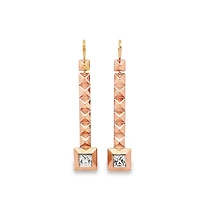 Rebel Pink Earrings with Swarovski Stones