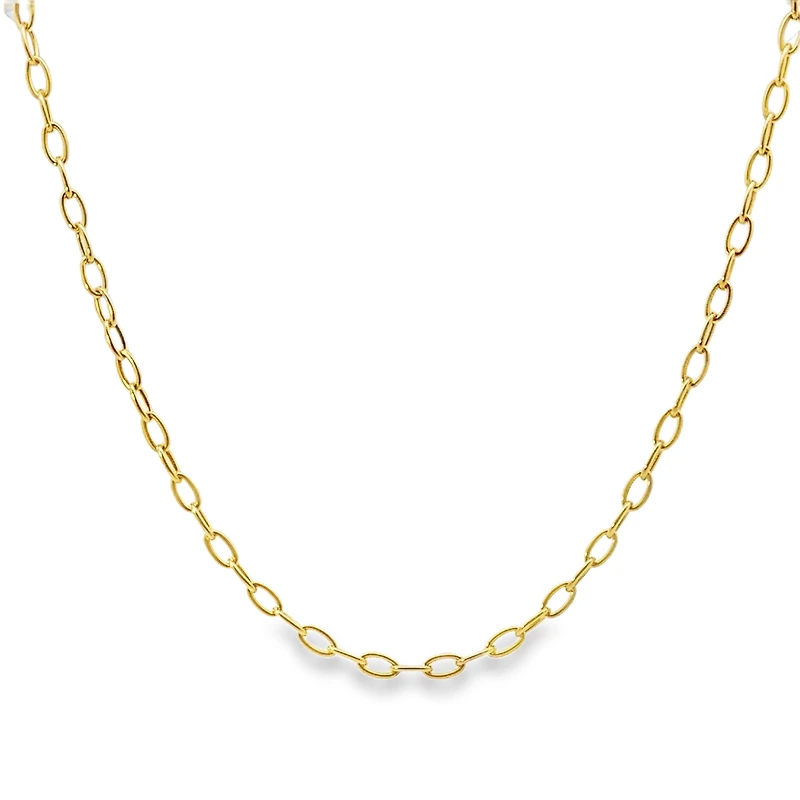 Oval 4.5MM Hollow Link Chain - 16 inches