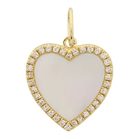 Mother Pearl and Diamonds Pendant 16MM