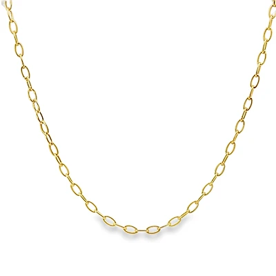 Oval 4.5MM Hollow Link Chain - 18 inches
