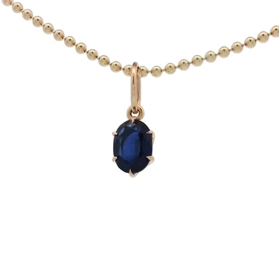 1.20CT Blue Sapphire Oval Pendant