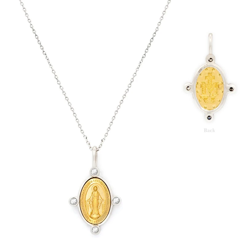 Milagrosa Diamond Corners Necklace 2Tone