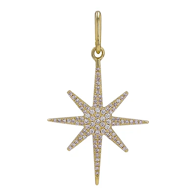 Elongated Star Diamonds Pendant