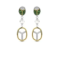 Amulet Scarab Malachite Earrings