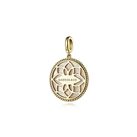 Mother Pearl Compass Pendant Large