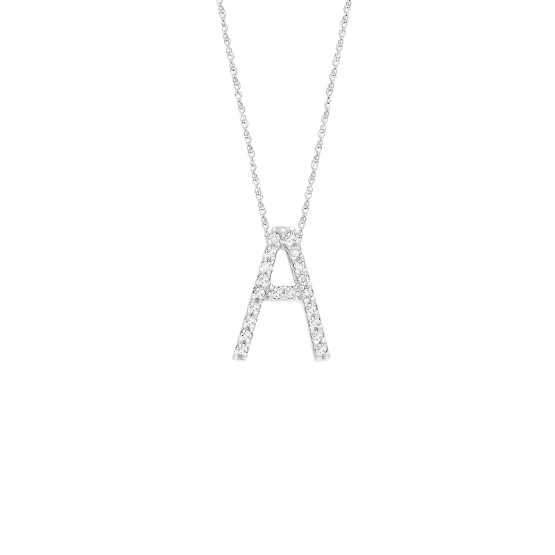 Diamond 11MM Initial Necklace