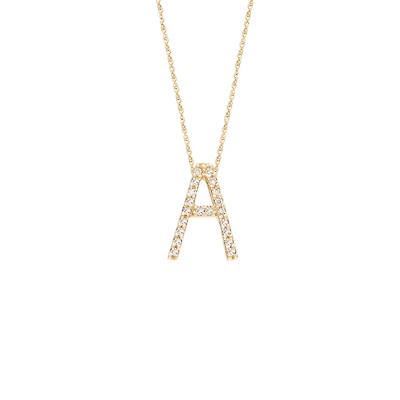 Diamond 11MM Initial Necklace