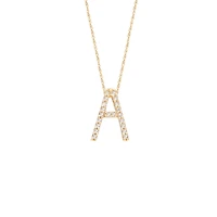 Diamond 11MM Initial Necklace