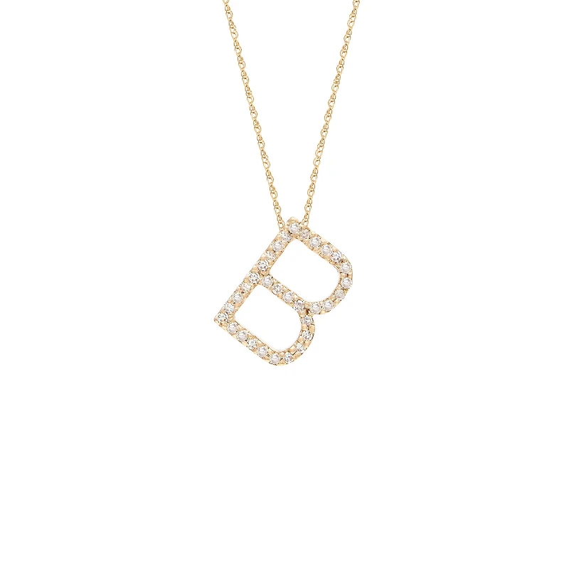 Diamond 11MM Initial Necklace