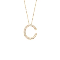 Diamond 11MM Initial Necklace