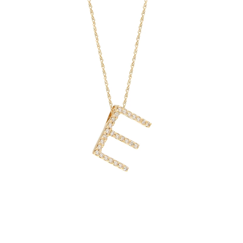 Diamond 11MM Initial Necklace