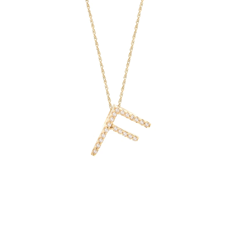 Diamond 11MM Initial Necklace
