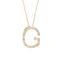 Diamond 11MM Initial Necklace
