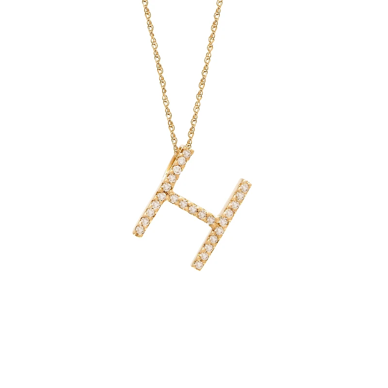 Diamond 11MM Initial Necklace