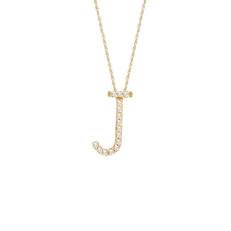 Diamond 11MM Initial Necklace