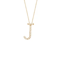 Diamond 11MM Initial Necklace