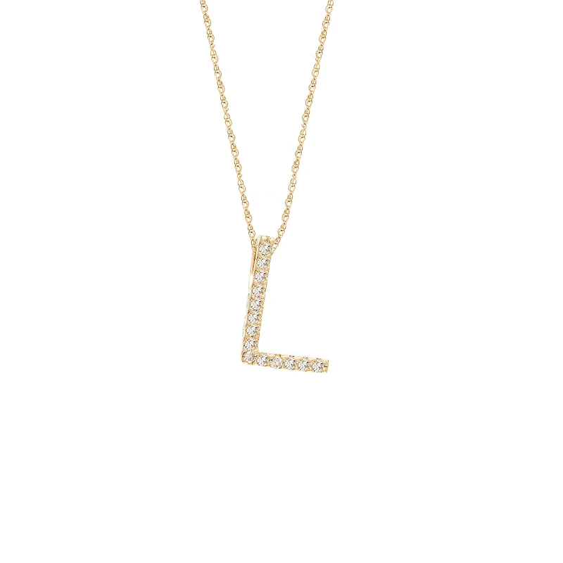 Diamond 11MM Initial Necklace