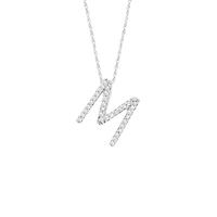 Diamond 11MM Initial Necklace