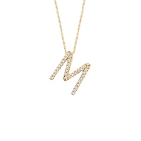 Diamond 11MM Initial Necklace
