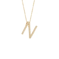 Diamond 11MM Initial Necklace
