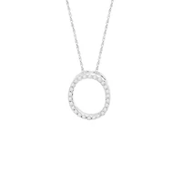 Diamond 11MM Initial Necklace