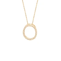 Diamond 11MM Initial Necklace