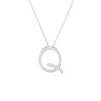 Diamond 11MM Initial Necklace