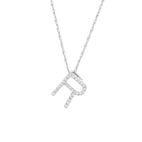 Diamond 11MM Initial Necklace