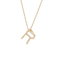 Diamond 11MM Initial Necklace