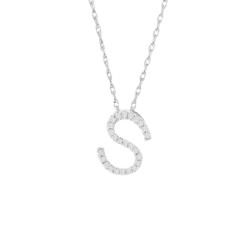 Diamond 11MM Initial Necklace