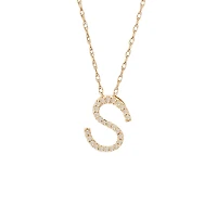 Diamond 11MM Initial Necklace