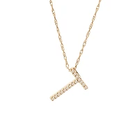 Diamond 11MM Initial Necklace